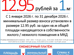 Размер взноса - 12,95